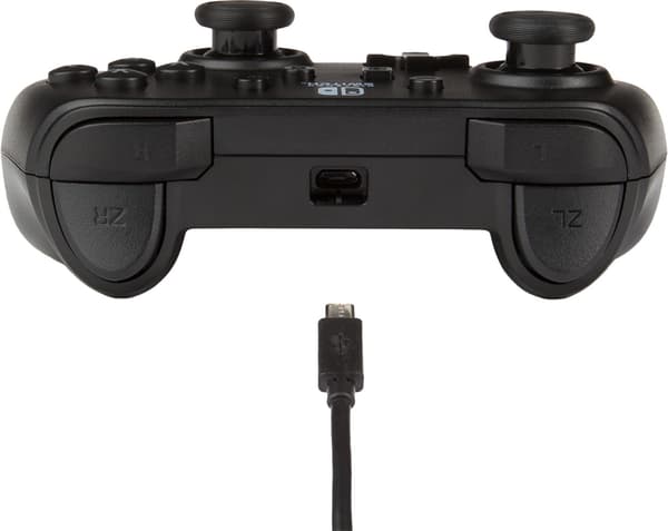 PowerA Wired Controller -peliohjain, musta, Switch