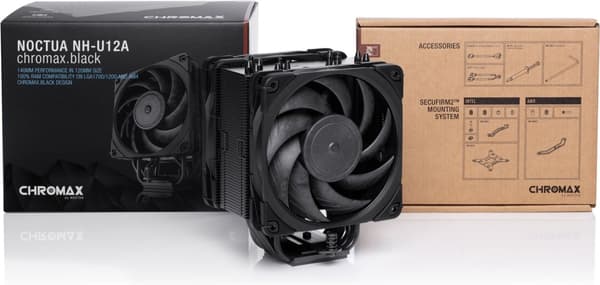 Noctua NH-U12A chromax.black – processorkylare
