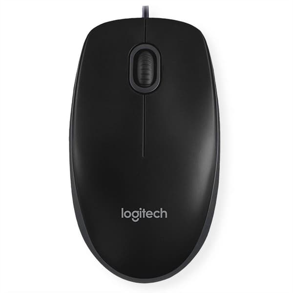 Logitech B100 optinen hiiri, 800dpi, USB, 180cm kaapeli, musta