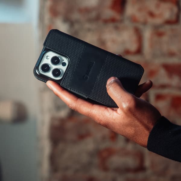 Krusell Telefonpung i læder iPhone 13 Mini Sort
