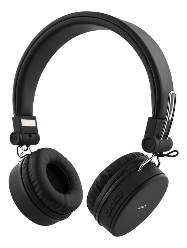 STREETZ Foldable on-ear BT headset, 3.5 mm, black