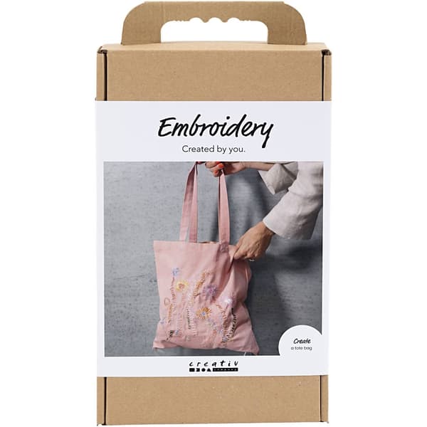 Craft Kit Kirjonta - Kangaskassi - pehmeä ruusu (977861)
