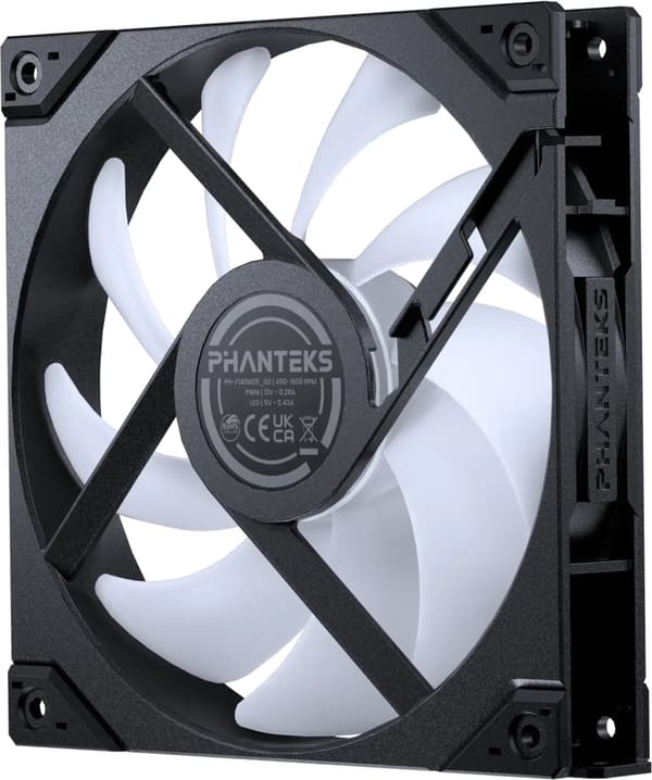 Phanteks M25 Gen2 140 mm PWM DRGB Reverse-blæser, sort Denne