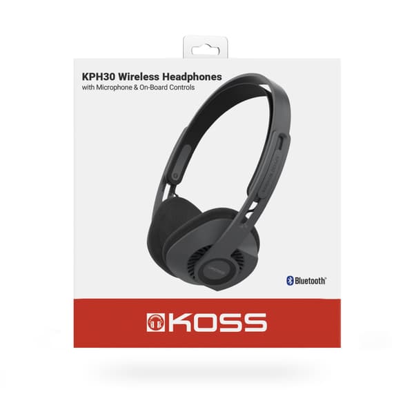 Koss Høretelefoner KPH30 Trådløs On-Ear Sort