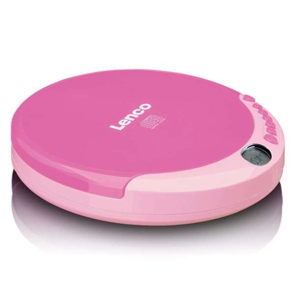 Lenco Bærbar CD-spiller med ladefunksjon Pink
