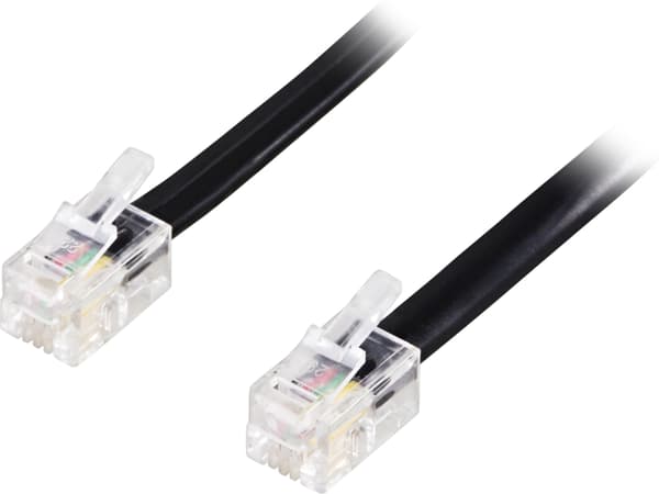 Modulaarikaapeli 4P4C(RJ9/RJ10/RJ22), 2m, musta