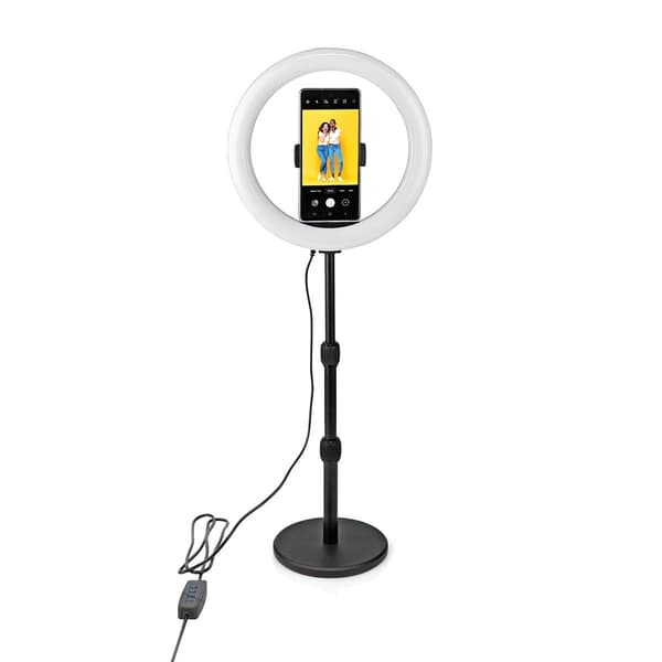 Nedis Ringlys | 10 inch | 120 LED's | 2700 - 6700 | Desktop | Sort