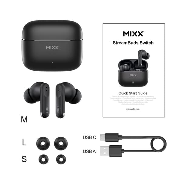 MIXX Øretelefoner Switch S7 In-Ear Tws Sort