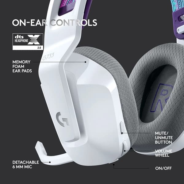 Logitech G733 Lightspeed Trådlöst RGB-Headset