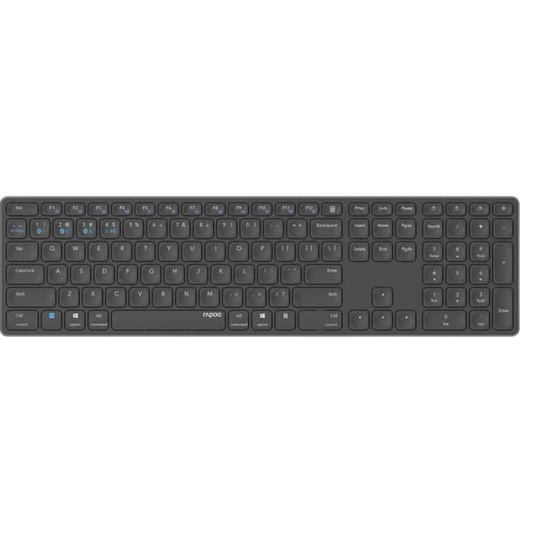Rapoo Tastatur E9800M Multi-Mode Trådløst Mørkegrå