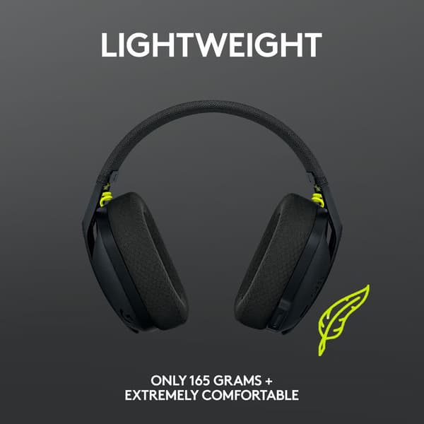 Logitech G435 LIGHTSPEED Wireless Gaming Headset, Black