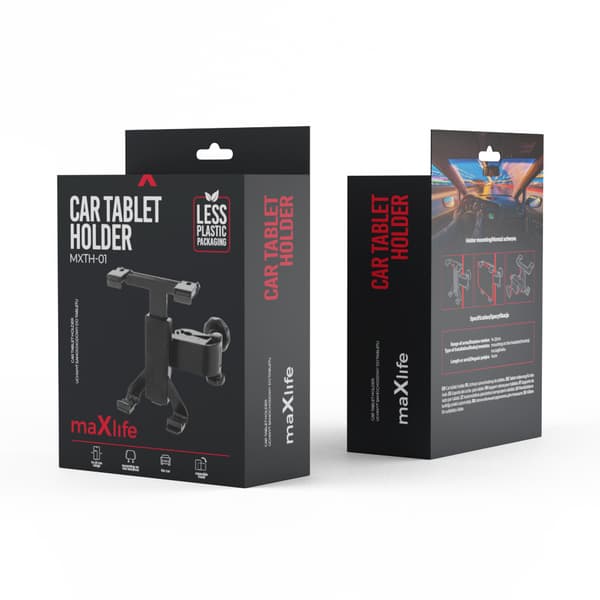 Maxlife MXTH-01 Yleiskäyttöinen autoteline tabletille, musta