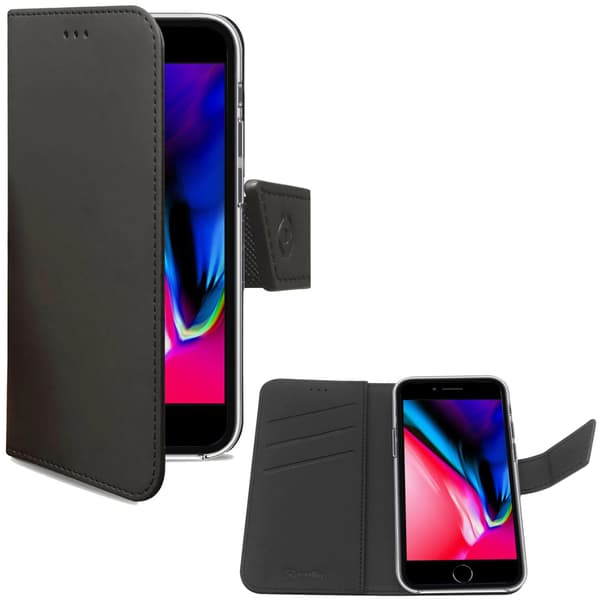 Celly Wallet Case iPhone 7 Sv/Be