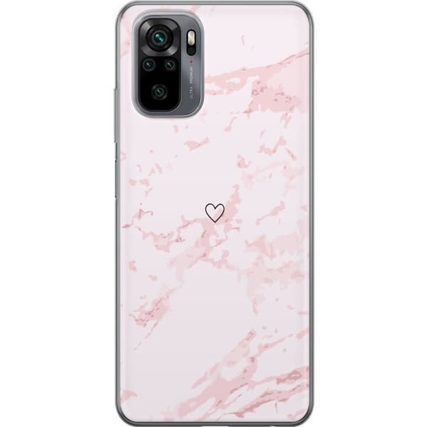 Mobildeksel til Xiaomi Redmi Note 10S med Rosa Hjerte motiv
