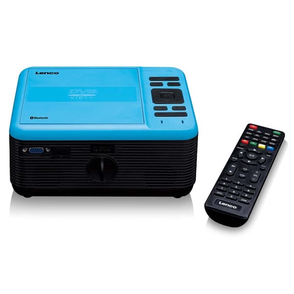 Lenco LCD-projektor med dvd-afspiller og Bluetooth® Blue
