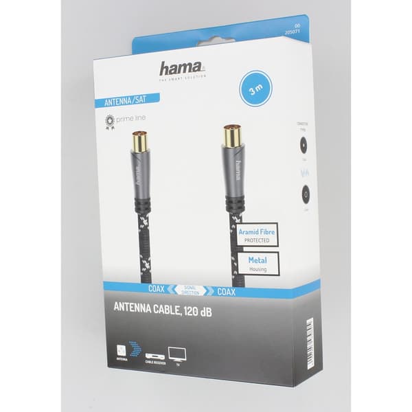 Hama Antennekabel 120dB Svart/Grå 3m