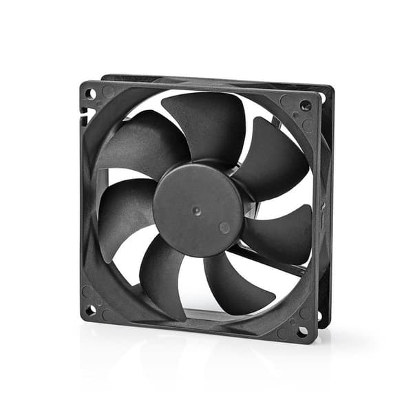 Nedis DC-vifte | DC | Vifte størrelse: 92 mm | 3-Pin | 26.7 dBA | Sort