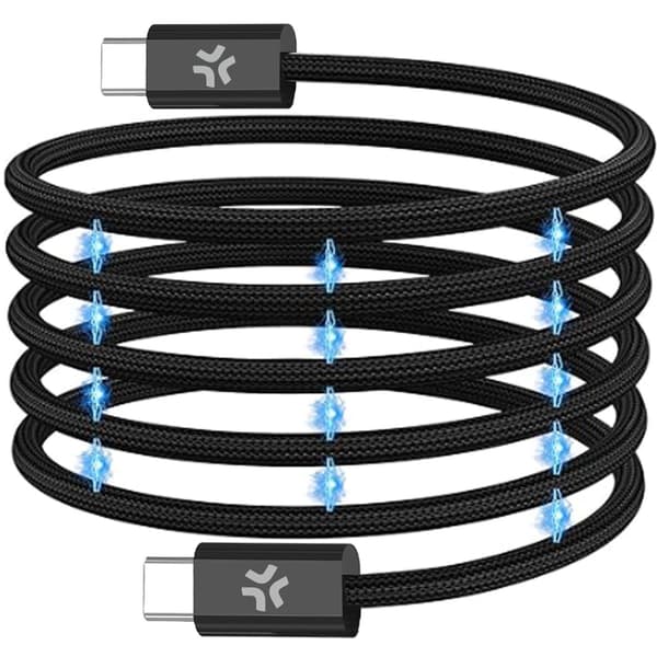 Celly USB-C Kabel 60W Magnetisk Flätad 1m Svart