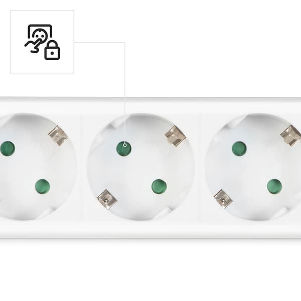 Hama Stikdåse 6-vejs Switch Hvid 1,4 m