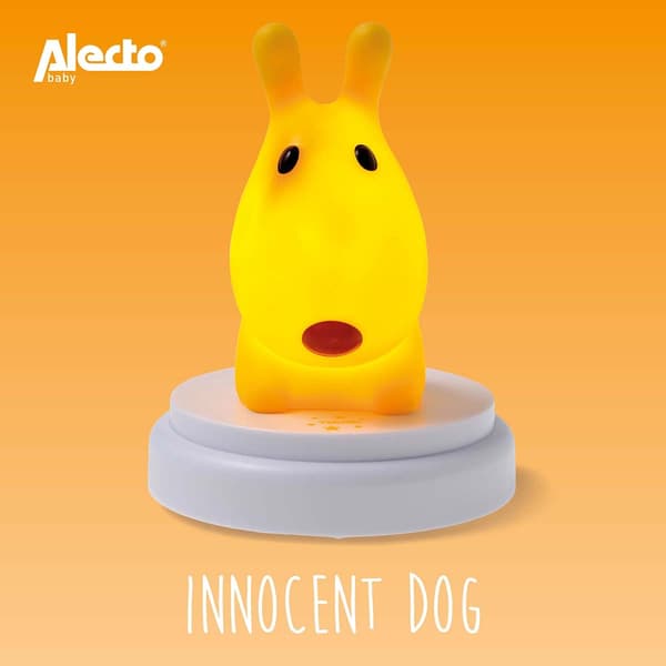 Alecto INNOCENT DOG LED nattlys hund gul