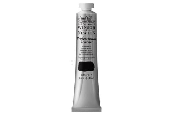 WINSOR Proff. acrylic 200ml ivory black 331