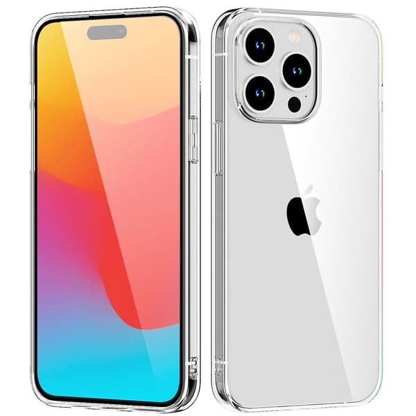 TPU-mobiltaske til iPhone 15, gennemsigtig