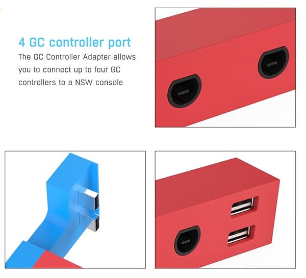 Adapteri - GameCube-ohjaimen muunnin Nintendo Switchille