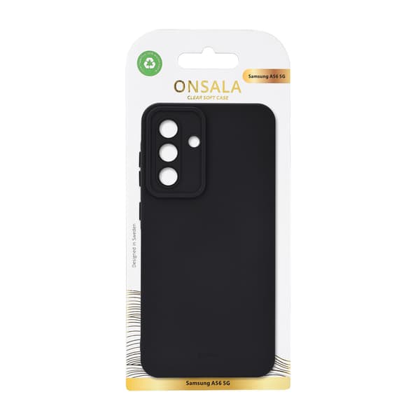 Onsala Cover Samsung A36/A56 5G Silikoneeffekt Sort