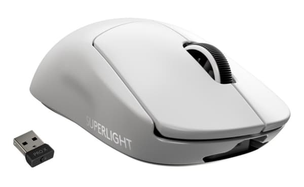 Logitech PRO X SUPERLIGHT trådløs gaming-mus, hvid