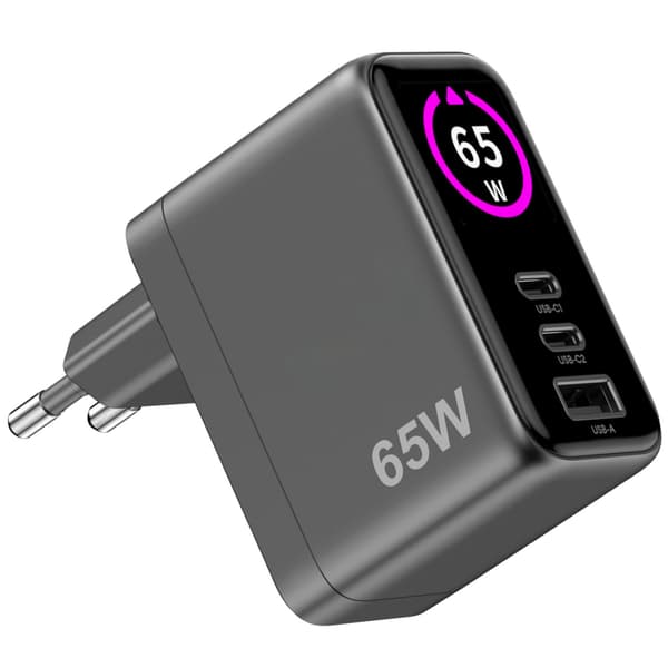Celly Laddare 65W PD/QC med display