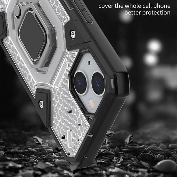 Robust skall til iPhone 13, Svart/lilla