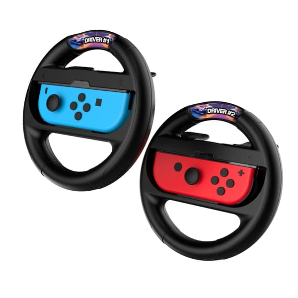 iMP TECH Kaksoispyöräpakkaus tarrasarjalla Switch ja Switch 2 JoyConeille
