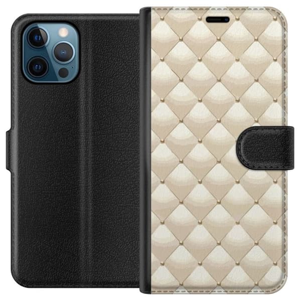 Tegnebogsetui til Apple iPhone 12 Pro med Guldglans motiv