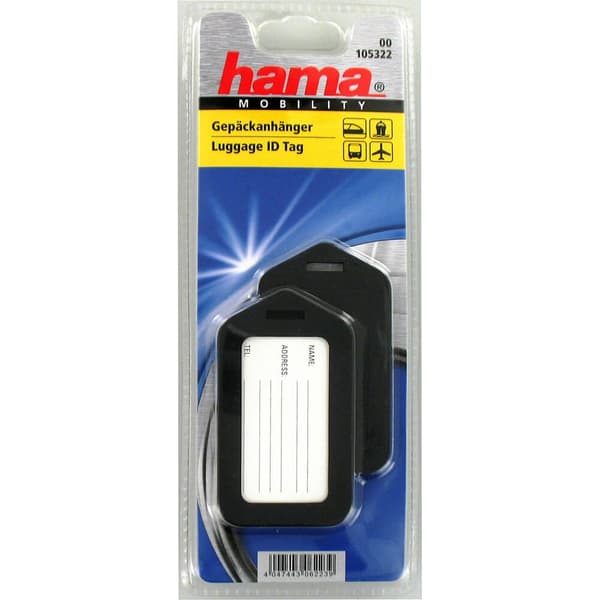 Hama Bagagelapp 2-pack Svart