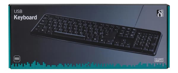 DELTACO USB-näppäimistö, pohjoismainen asettelu, musta