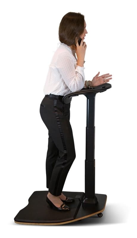 DELTACO OFFICE Ergonomisk ståstol med integreret måtte, sort