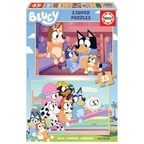Educa Bluey 2 X 25 puslespil - Træ ( 80-19407)
