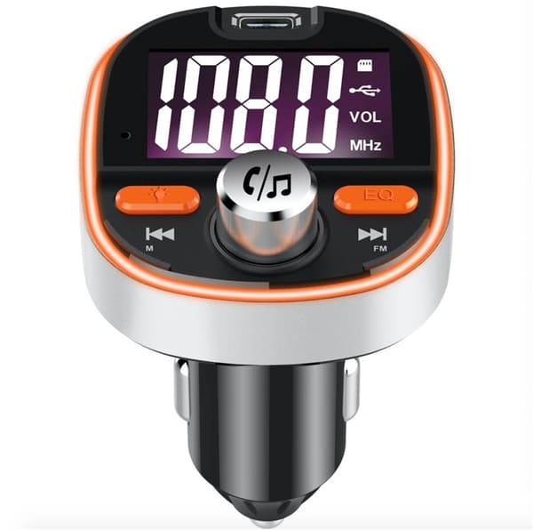 FM-sändare med Bluetooth-handsfree, USB och stämningsfull belysning