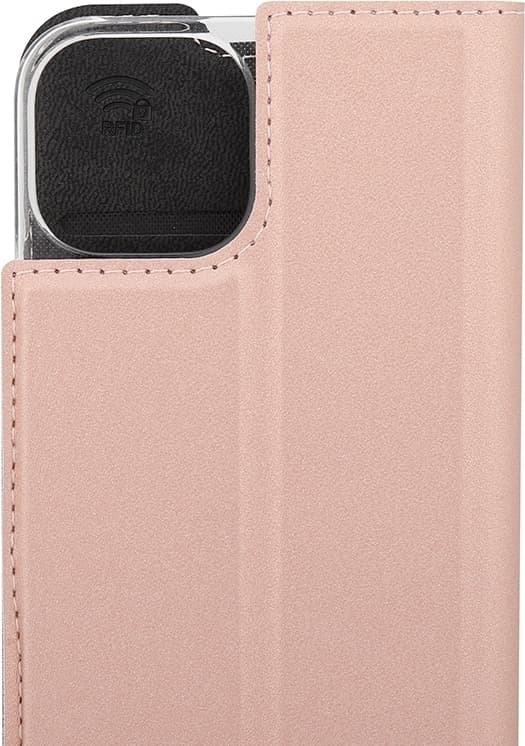 Wave BookCase beskyttelsesveske, iPhone 13 mini, rosa gull