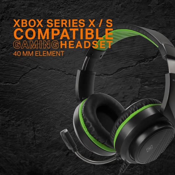 DELTACO GAMING Headset for XBOX Series X / S, 2m cable, 40mm element, black