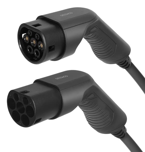 DELTACO e-Charge, kabel type 2 - type 2, 3-fase, 16A, 7M