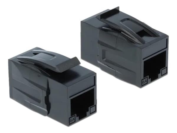 DeLOCK Keystone Module RJ45 jack > RJ45 jack Cat.6A UTP black