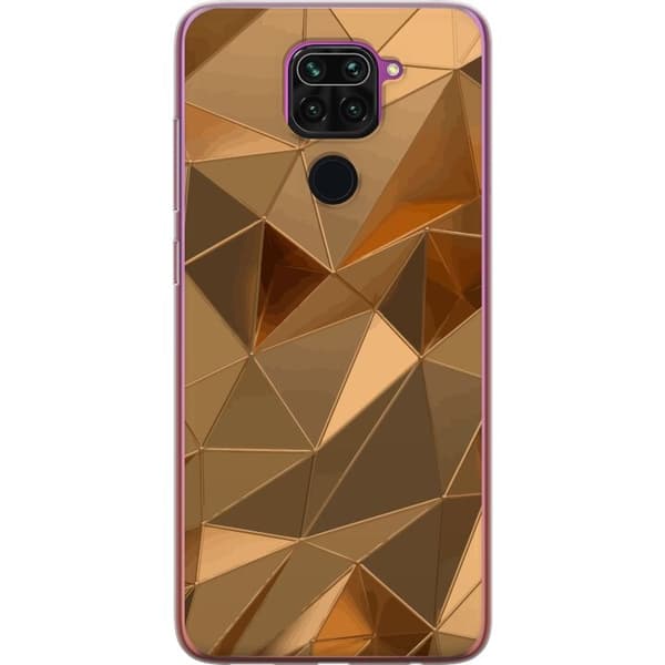 Mobildeksel til Xiaomi Redmi Note 9 med 3D Gull motiv