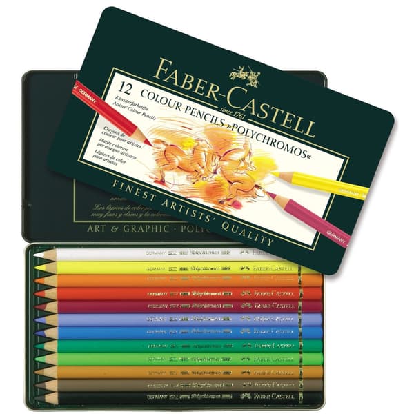 Faber-Castell Polychromos Farveblyant dåse med 12 stk
