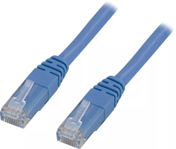 DELTACO UTP Cat6 laitekaapeli, LSZH, 0,5m, sininen