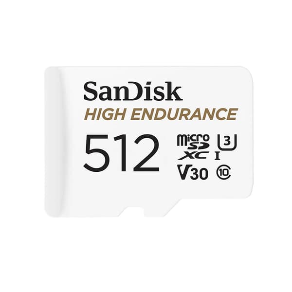 SANDISK Minnekort MicroSDXC 512GB High Endurance med adap