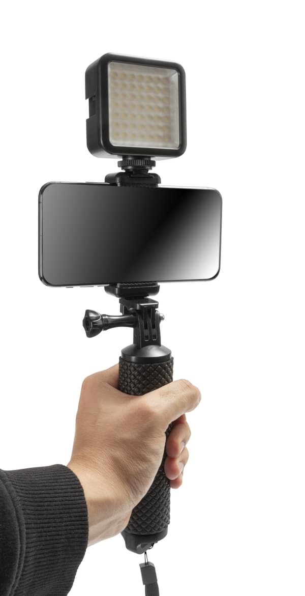 GadgetMonster Vlogging Stick med LED-belysning