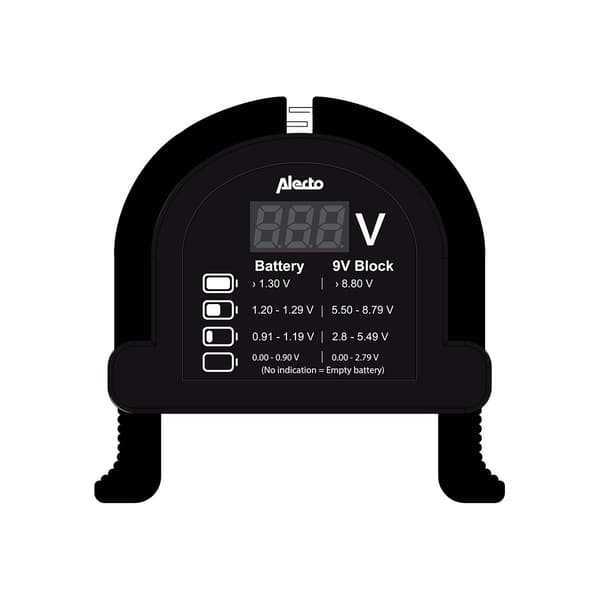 Alecto Batteritestare för AA-AAA-C-D-9V (PP3)-knappcell