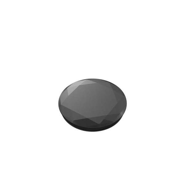 Popsockets Metallic Diamond Black Avtagbart Grip Med Ställfunktion Premium