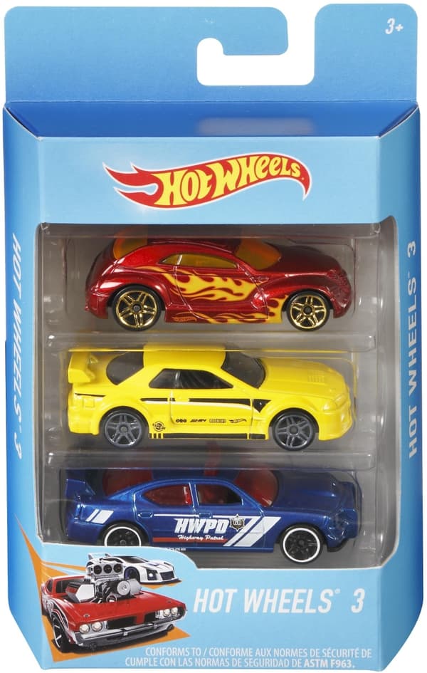 Hot Wheels pikkuautot, 3 kpl